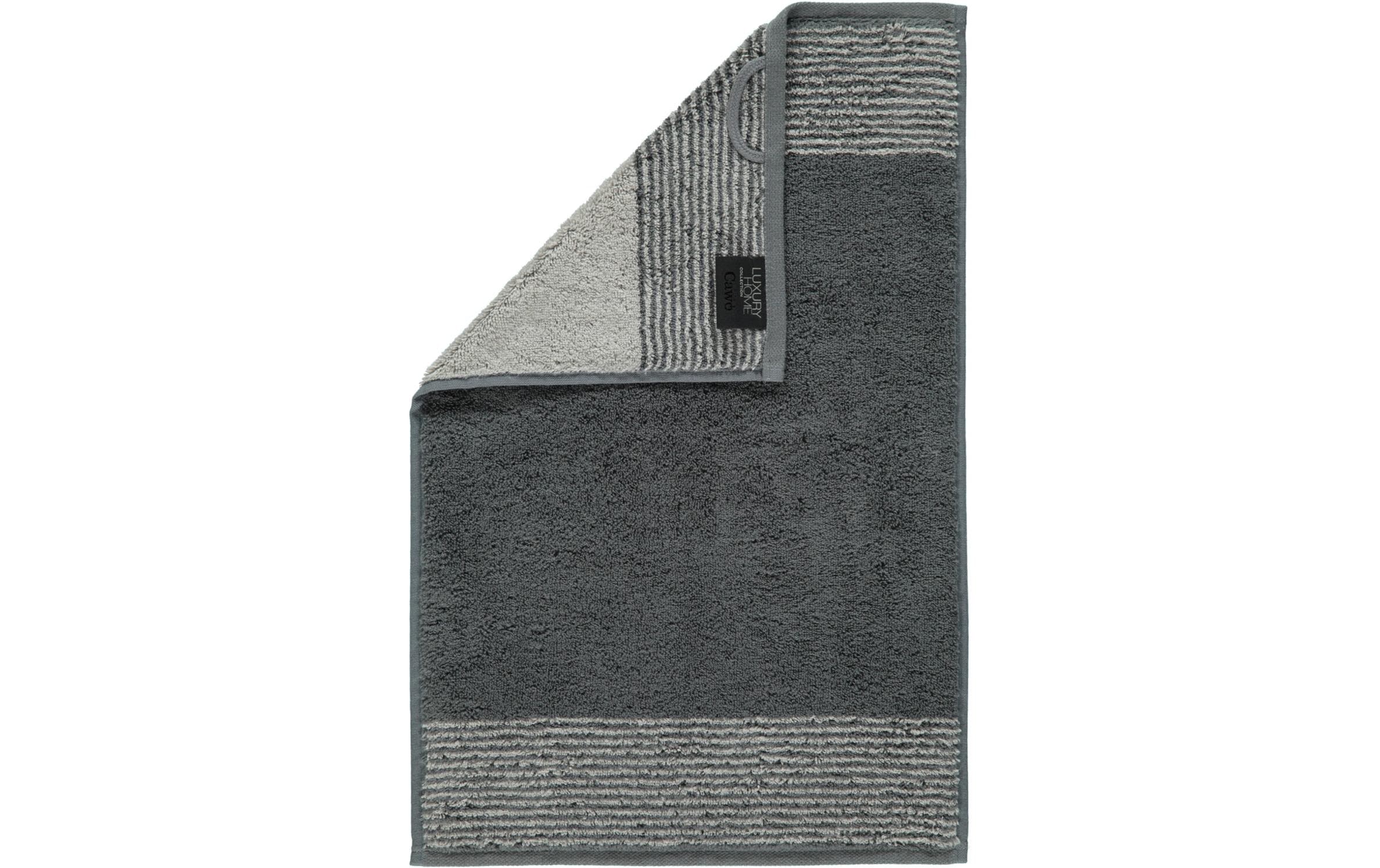 Cawö Gästetuch Two Tone 100% Baumwolle, 30x50cm, Schiefer