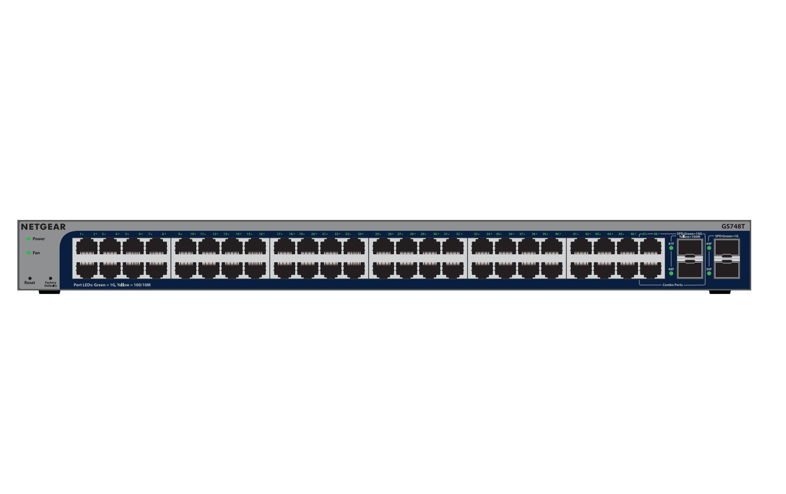 Netgear GS748T V6: 48 Port Smart Switch 48-Port Gigabit Smart Switch