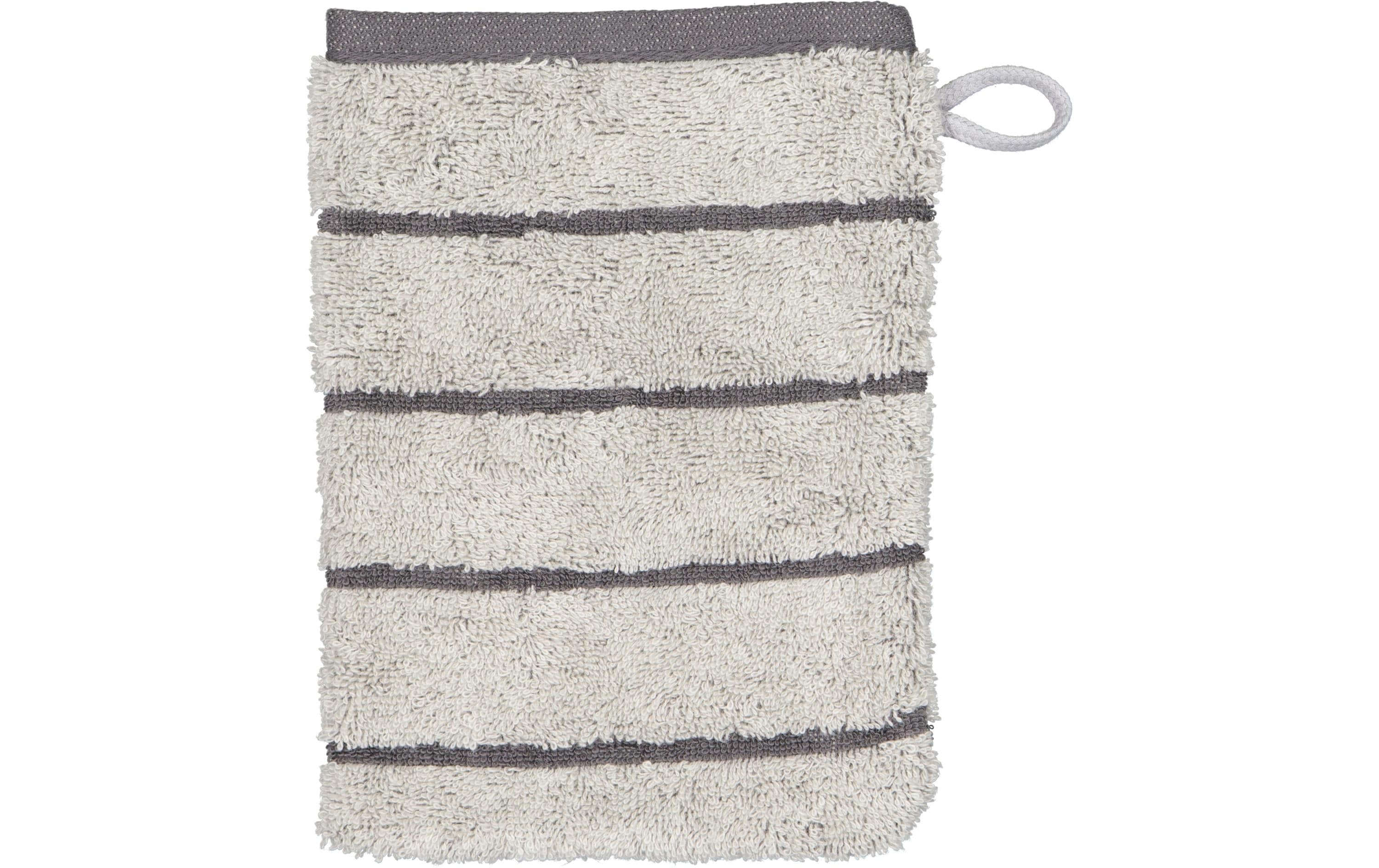 Cawö Waschhandschuh Balance Doubleface 100% Baumwolle, 16x22cm, Platin