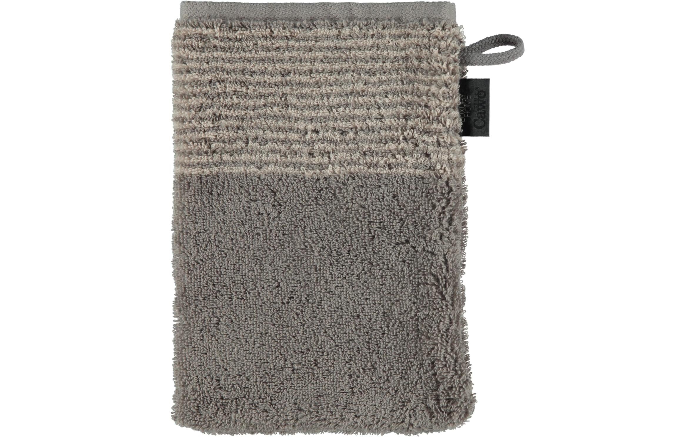 Cawö Waschhandschuh Two Tone 100% Baumwolle, 16x22cm, Graphit