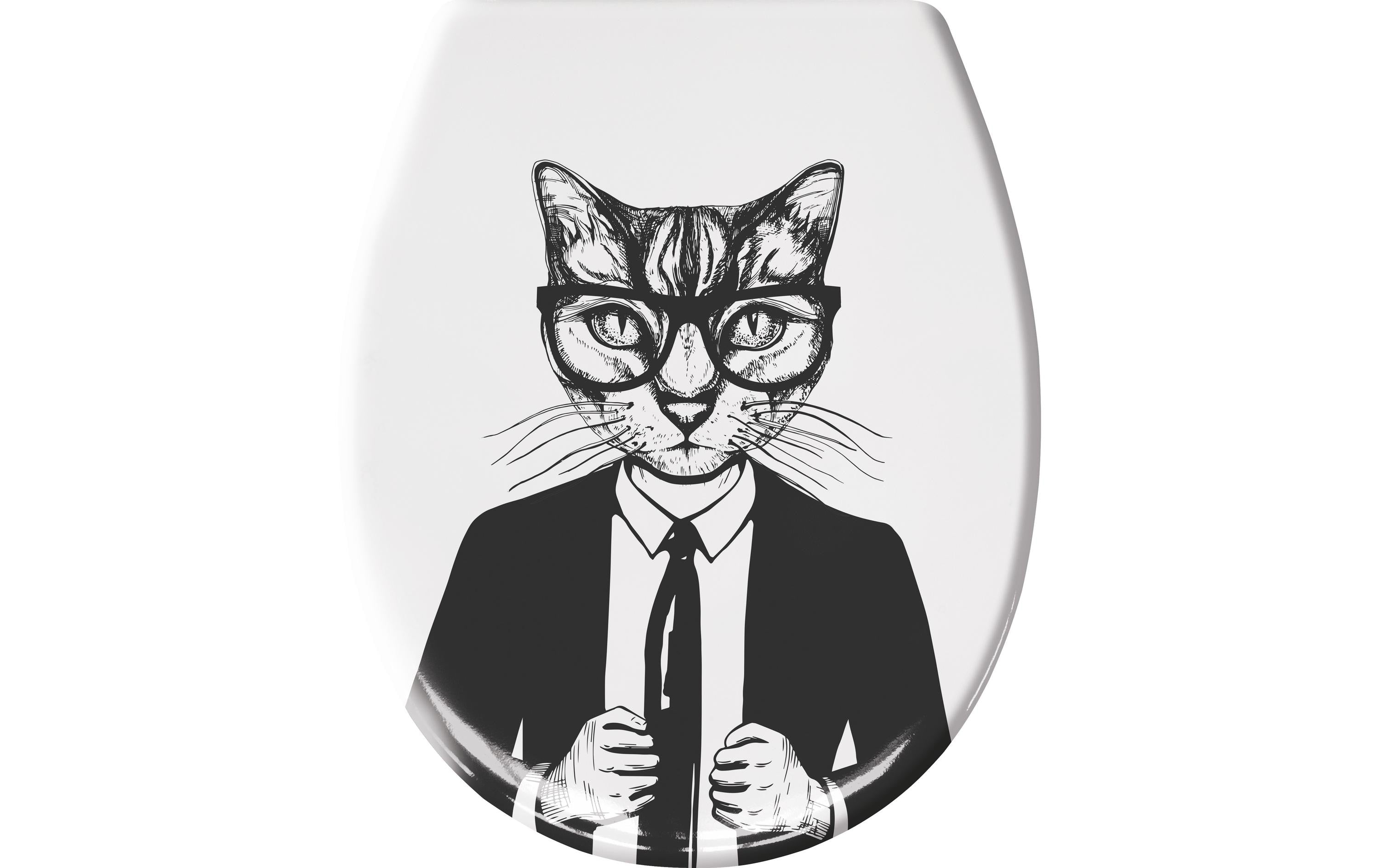 Kleine Wolke WC-Sitz Kalli Schwarz Weiss 37x 45 cm