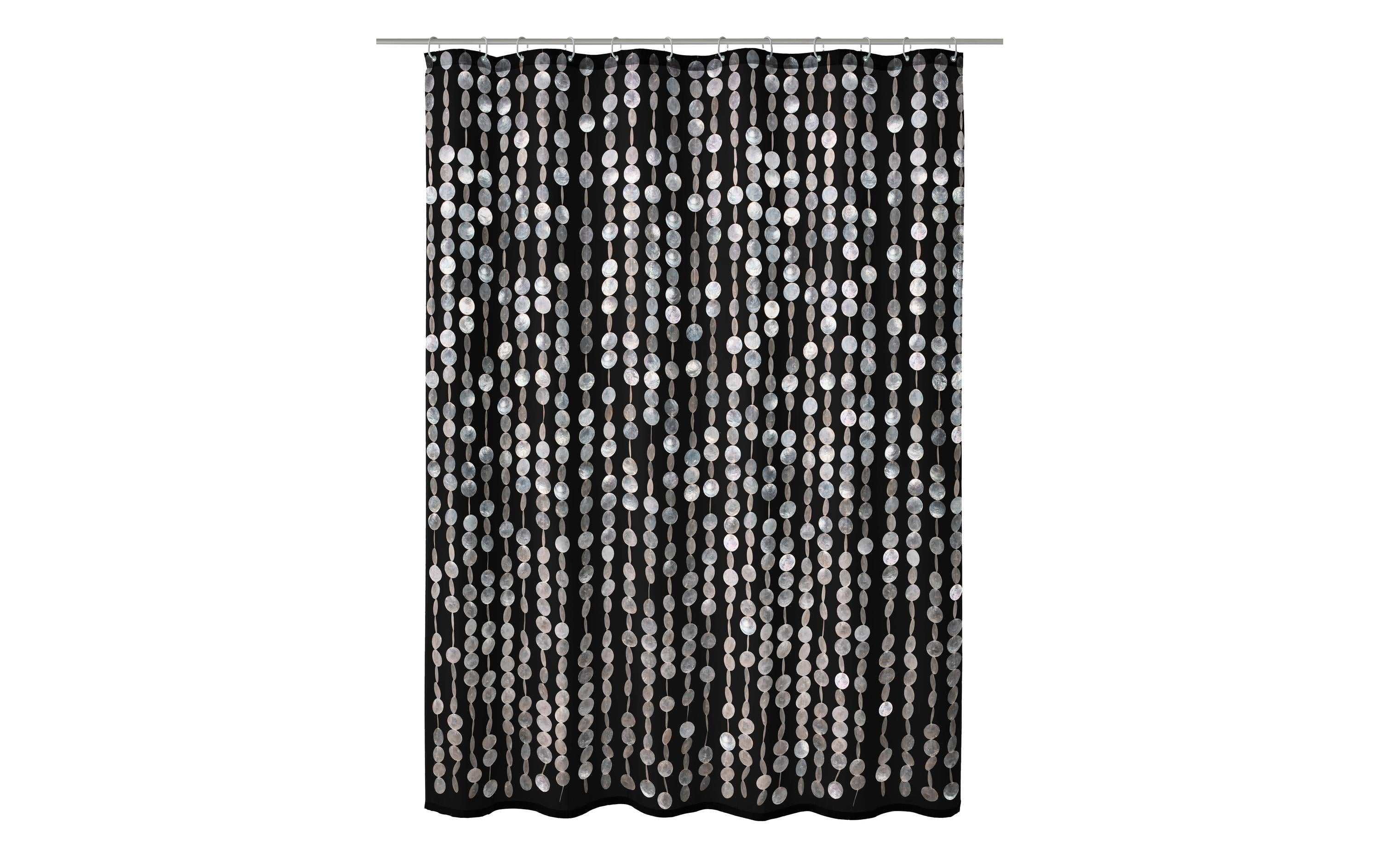 Kleine Wolke Duschvorhang Perla Schwarz 180x200 cm