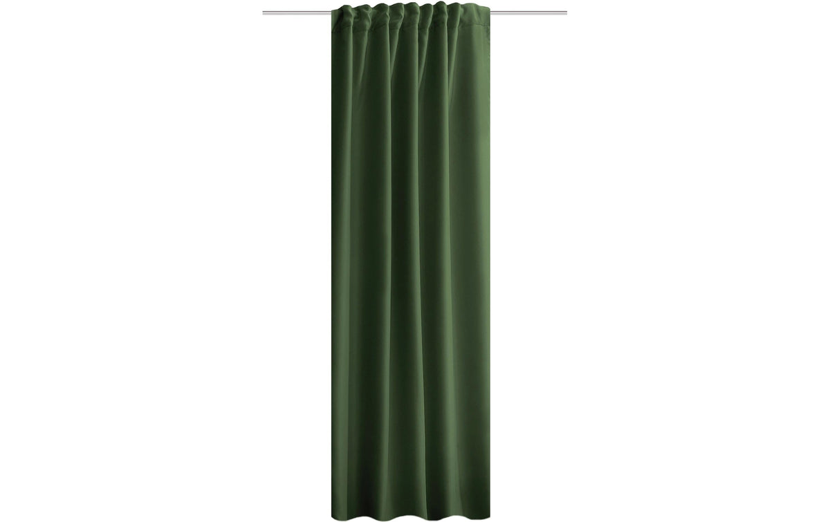 Stotz Verdunklungsvorhang Finley,Faltenband Oliv,135x245 cm, 100% PES, waschbar