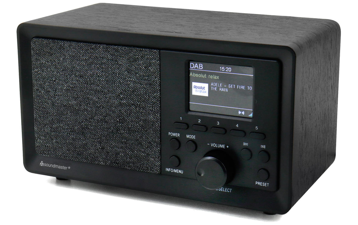 Soundmaster DAB350SW DAB+ Tischradio im Holzgehäuse