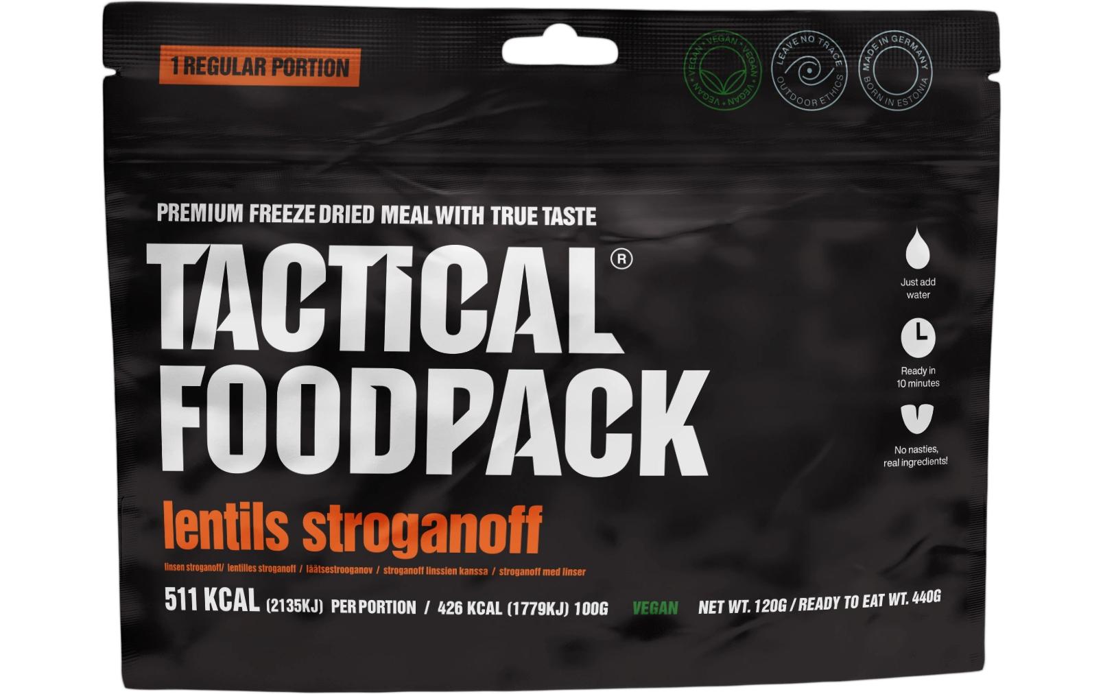 TFP Linsen Strogonoff Netto-Gewicht: 120g Zubereitet: 440g
