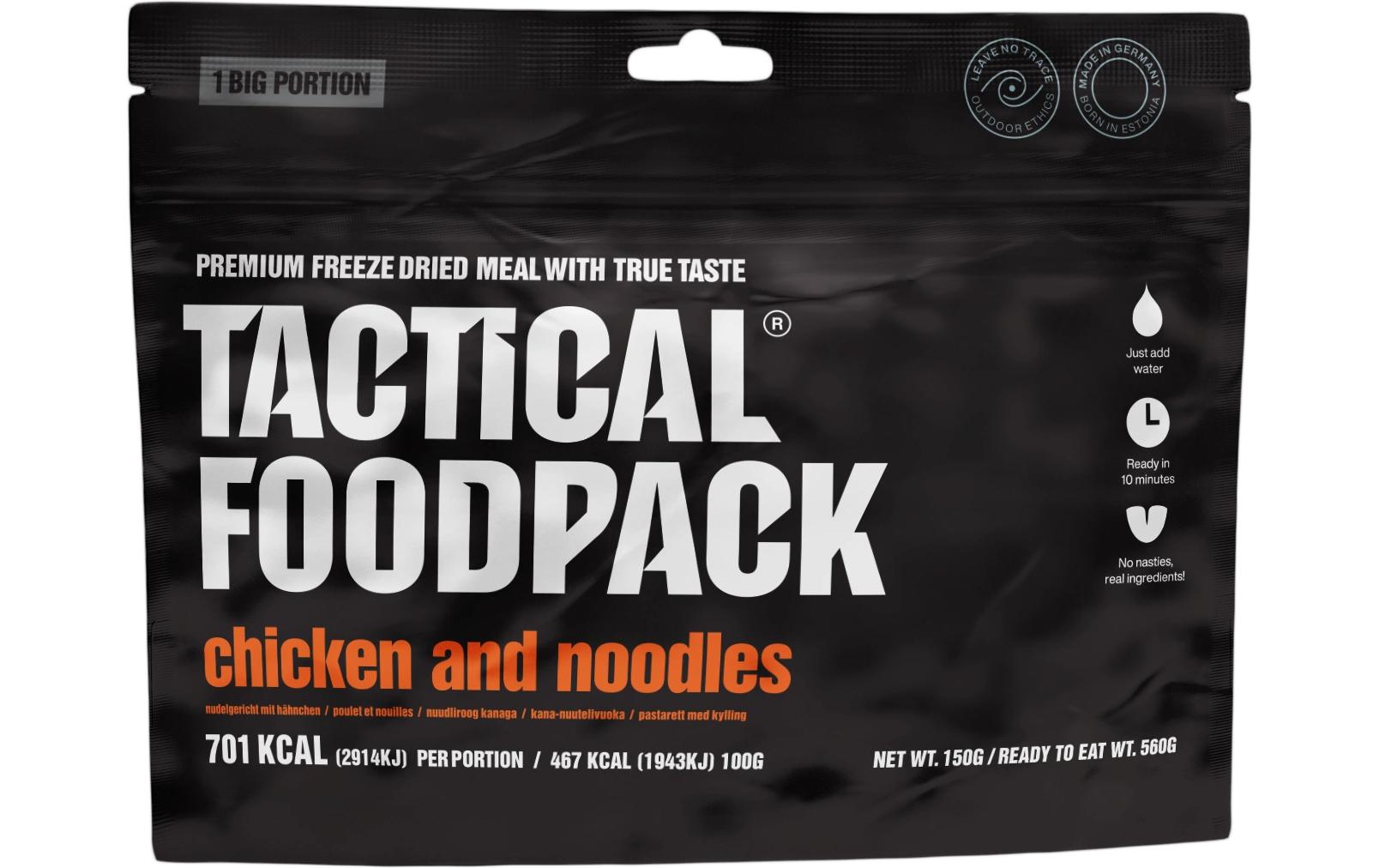 TFP BIG Hähnchen mit Nudeln Netto-Gewicht: 150g Zubereitet: 560g
