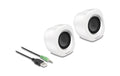 Delock Mini Stereo PC Lautsprecher 3.5mm Klinke, 93cm Kabel, USB-Strom, weiss