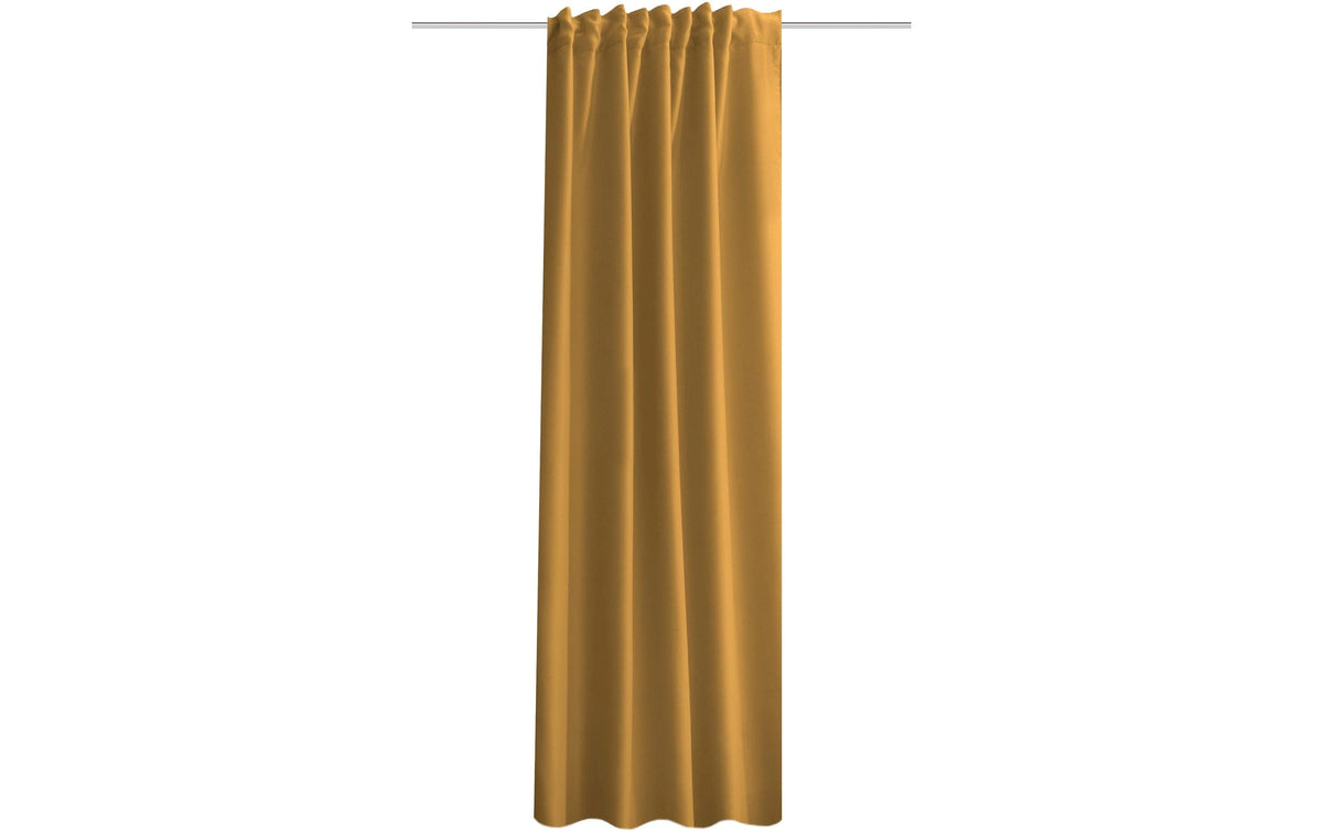 Stotz Verdunklungsvorhang Finley,Faltenband Curry,135x245 cm, 100% PES, waschbar