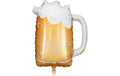 Partydeco Folienballon Bier Mass 66 x 54 cm, 1 Stk, inkl. Strohhalm
