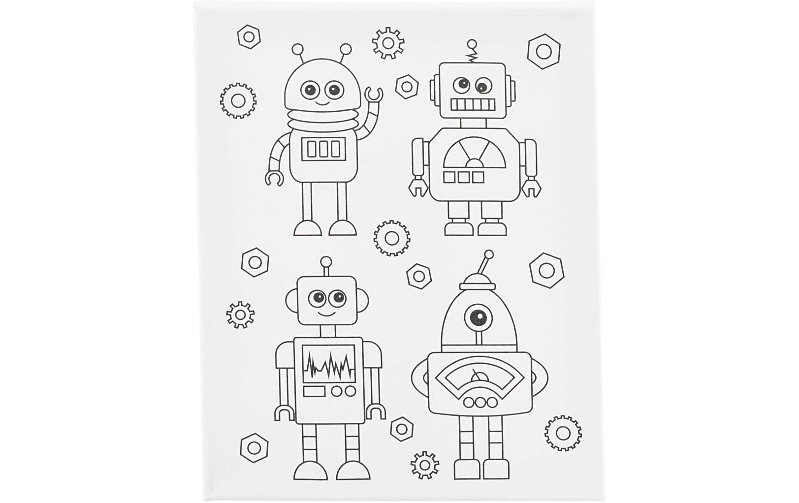 Creativ Company Keilrahmen mit Aufdruck 24 x 30 cm, Roboter