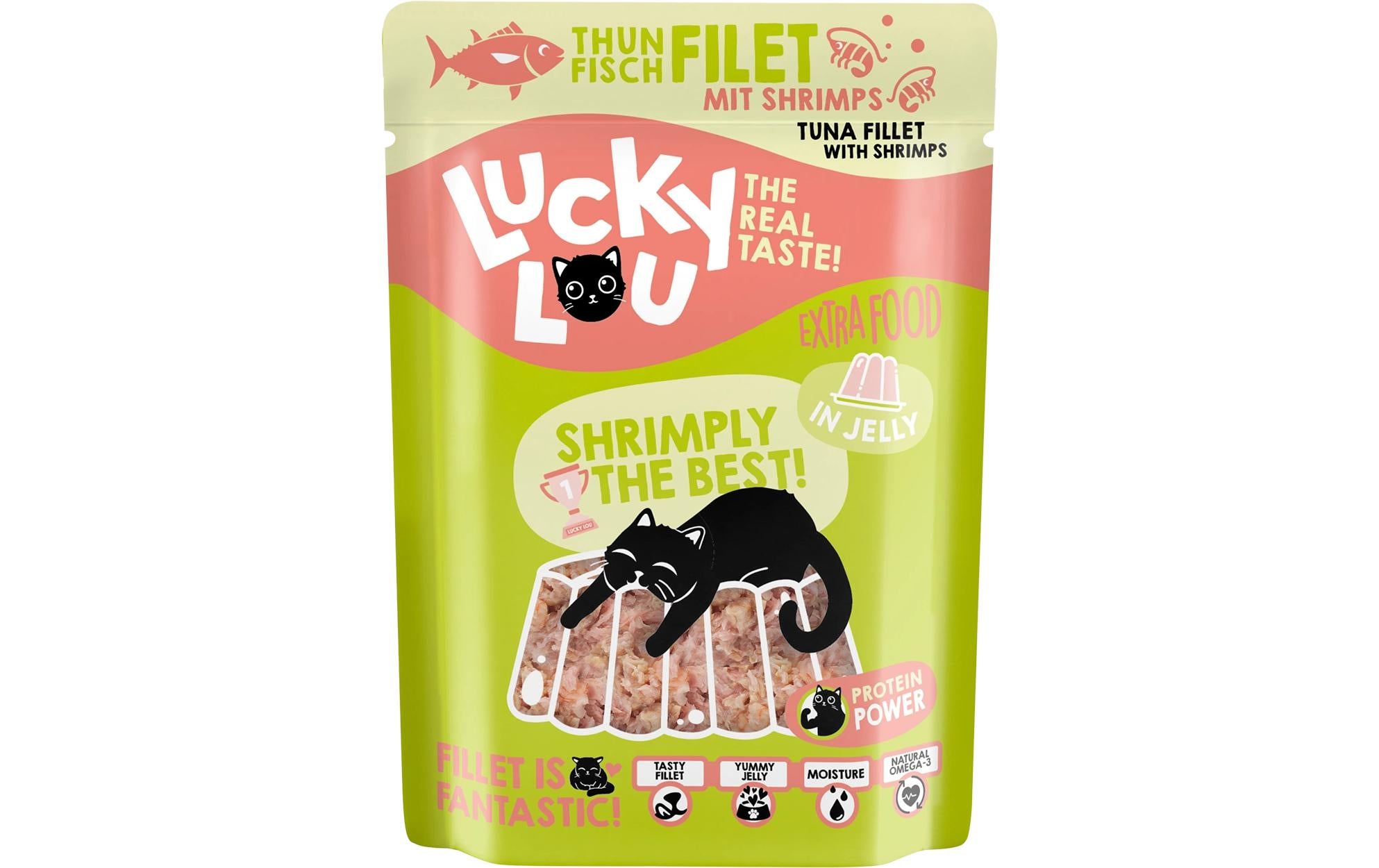Lucky Lou Extra Food Thunfisch & Shrimps Beutel in Gelée, 70g