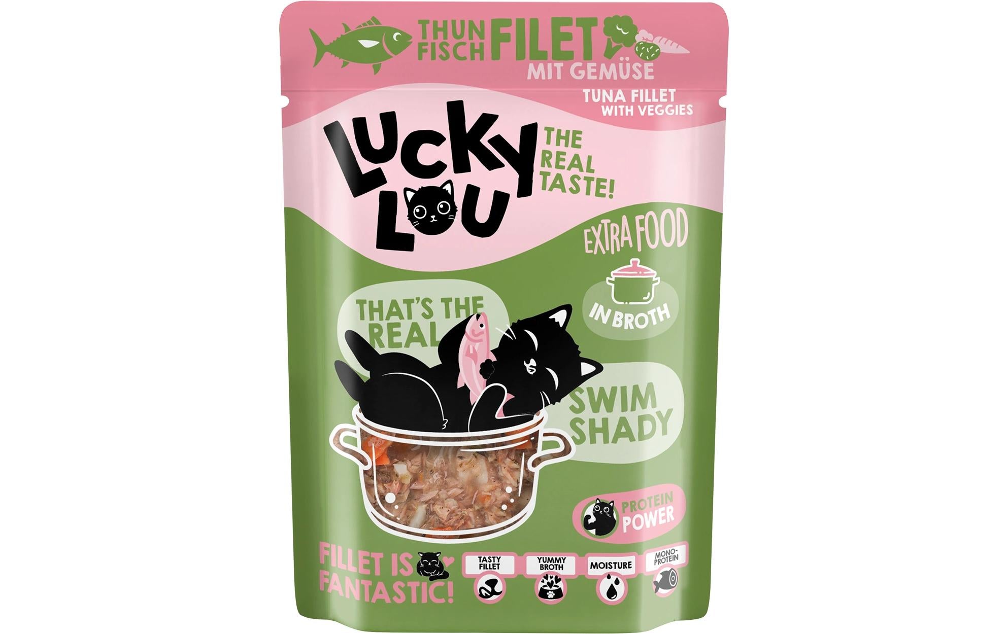 Lucky Lou Extra Food Thunfisch mit Gemüse Beutel in Sud, 70g