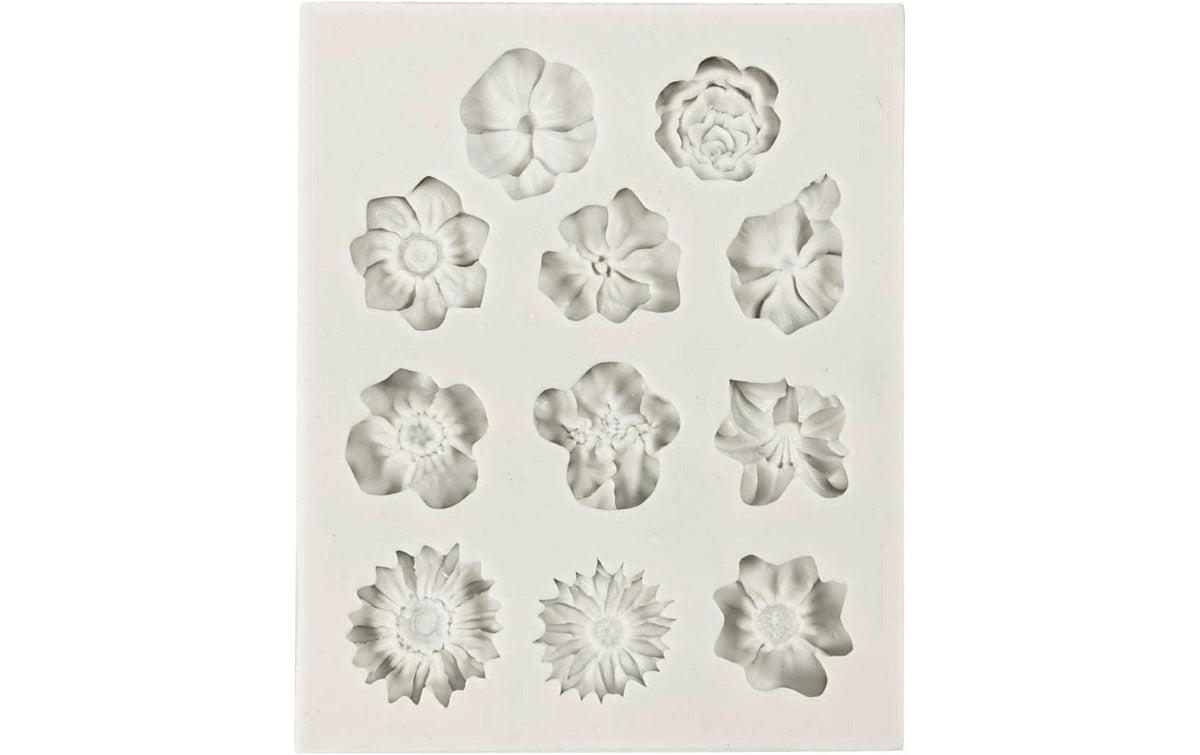 Creativ Company Giessformen Silikon Blumen, für Seifen, Kerzen, Schmuck