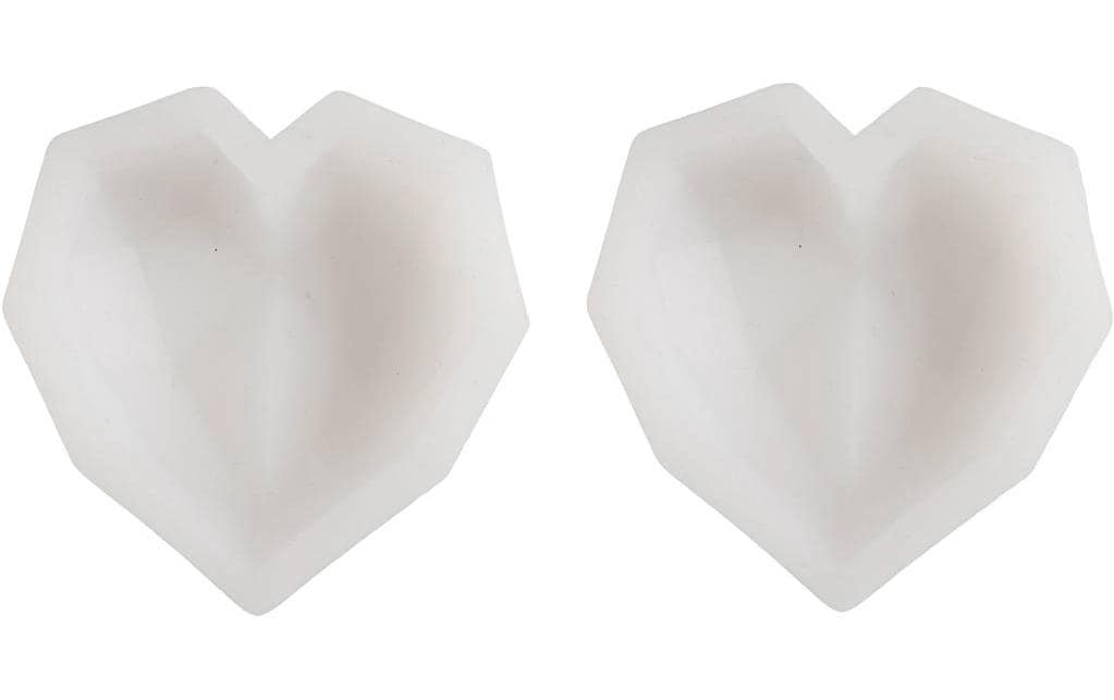 Creativ Company Giessform Silikon Herzen, 6 x 5.8 cm, 2 Stück