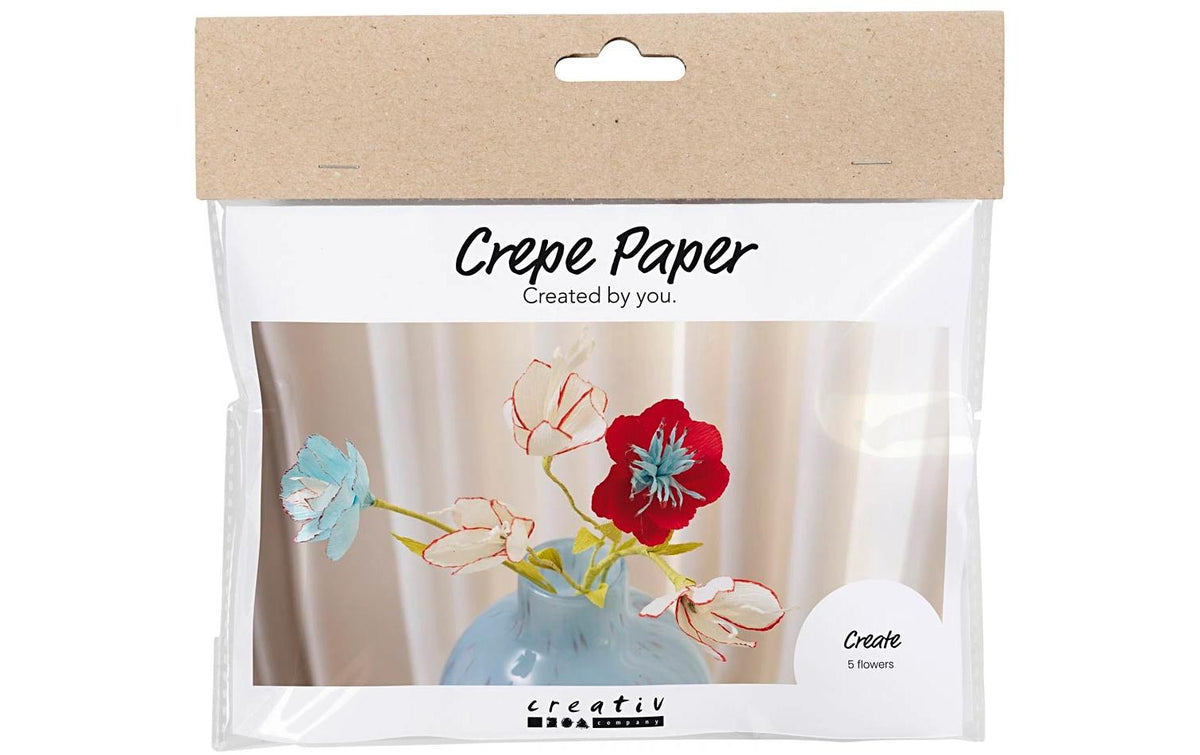 Creativ Company Bastelset Mini Blumen, Krepppaier