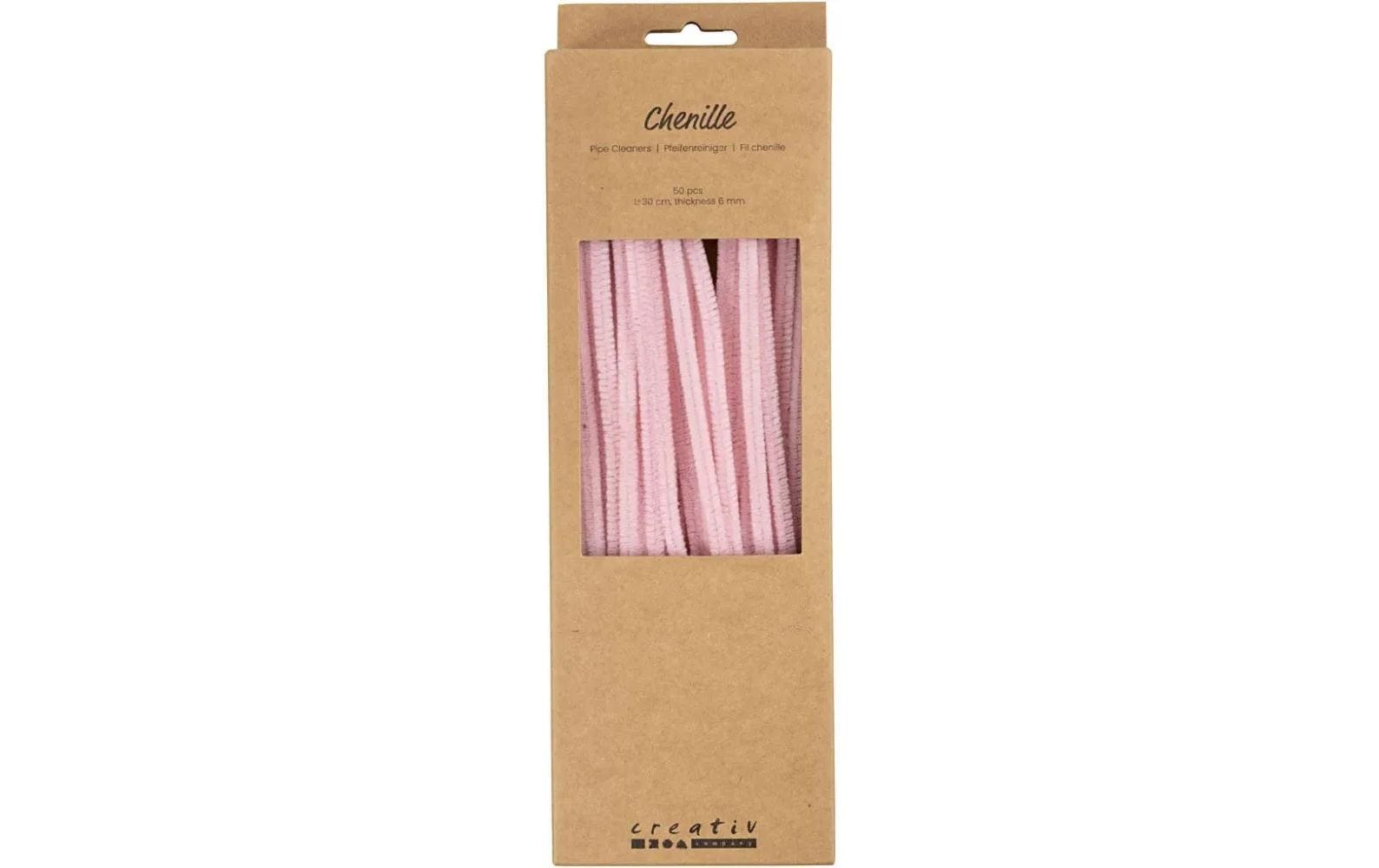 Creativ Company Chenilledraht 6 mm 50 Stück, Rosa
