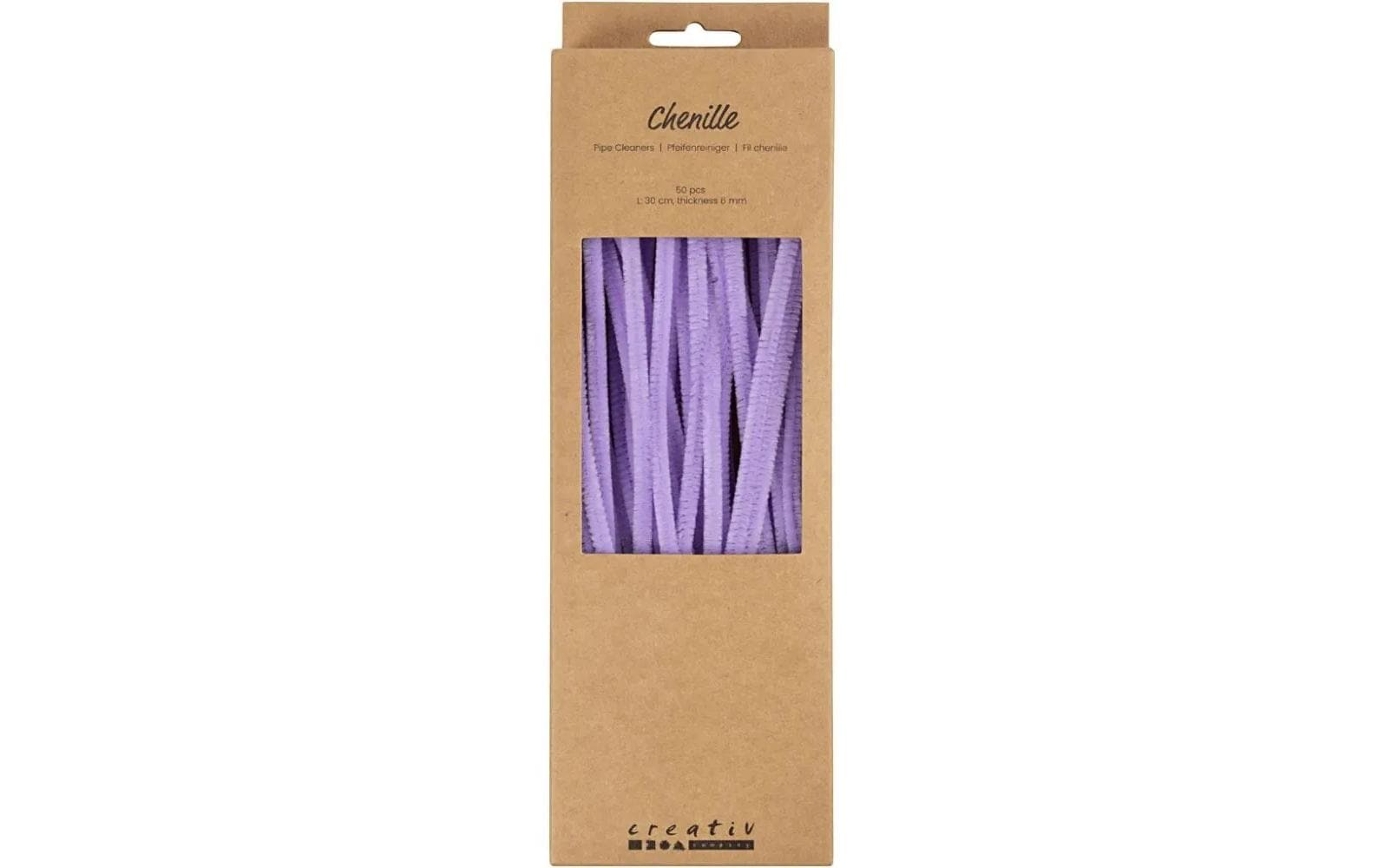 Creativ Company Chenilledraht 6 mm 50 Stück, Purple