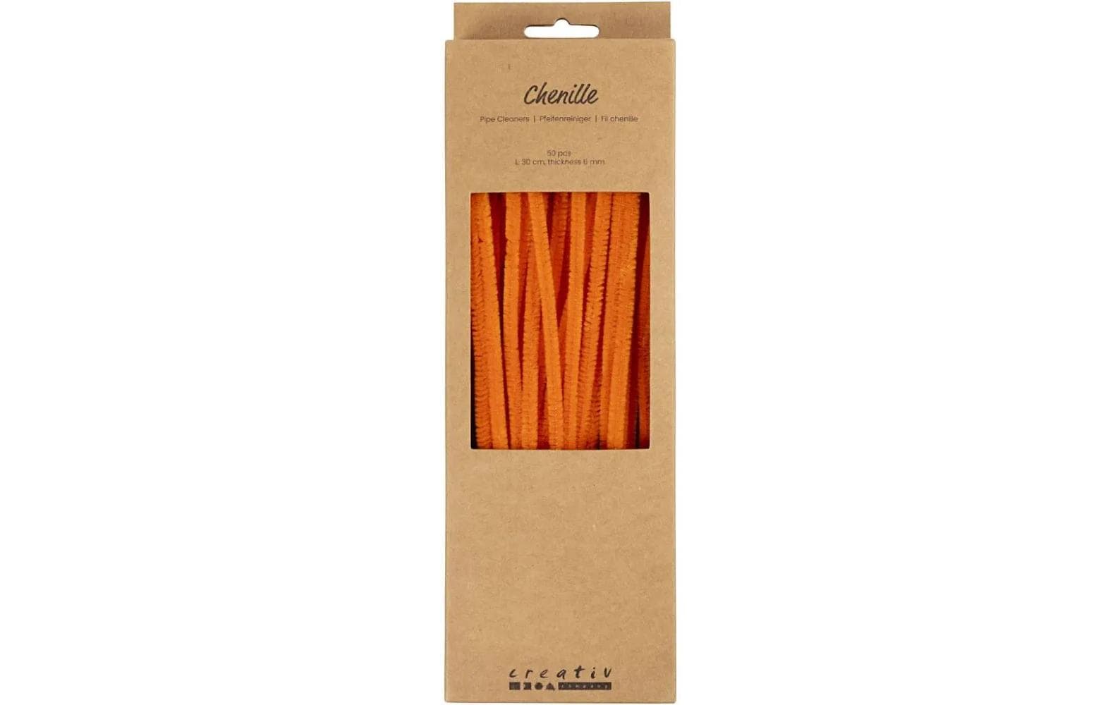 Creativ Company Chenilledraht 6 mm 50 Stück, Orange