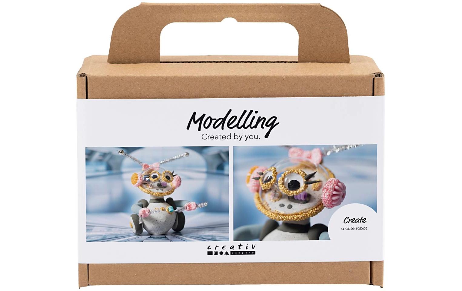 Creativ Company Bastelset Mini Modellieren Robotermädchen