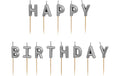 Partydeco Geburtstagskerzen Buchstaben silber, H 2.5 cm, 13 Stk