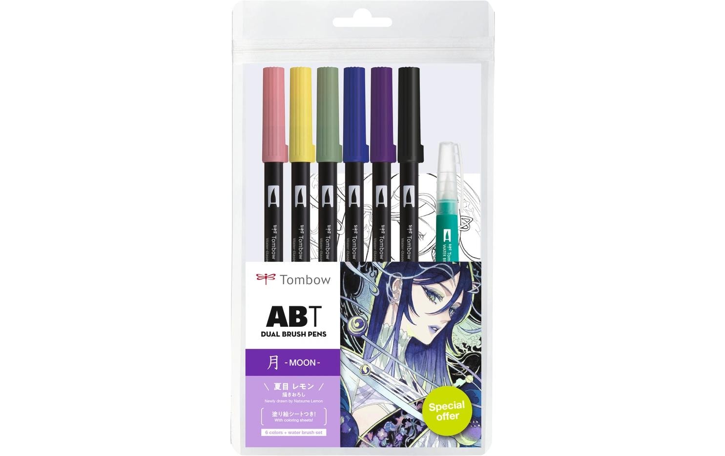Tombow ABT-6P-MANGA-MOON Etui mit 6 Stück