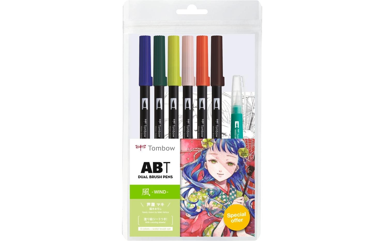 Tombow ABT-6P-MANGA-WIND Etui mit 6 Stück