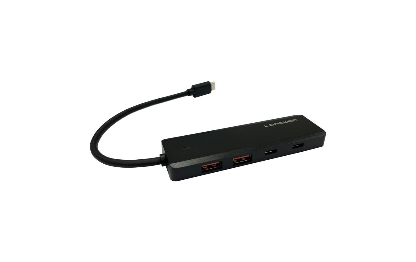 LC Power LC-HUB-U3-4-C, 4x USB schwarz, je 2x USB-A/USB-C