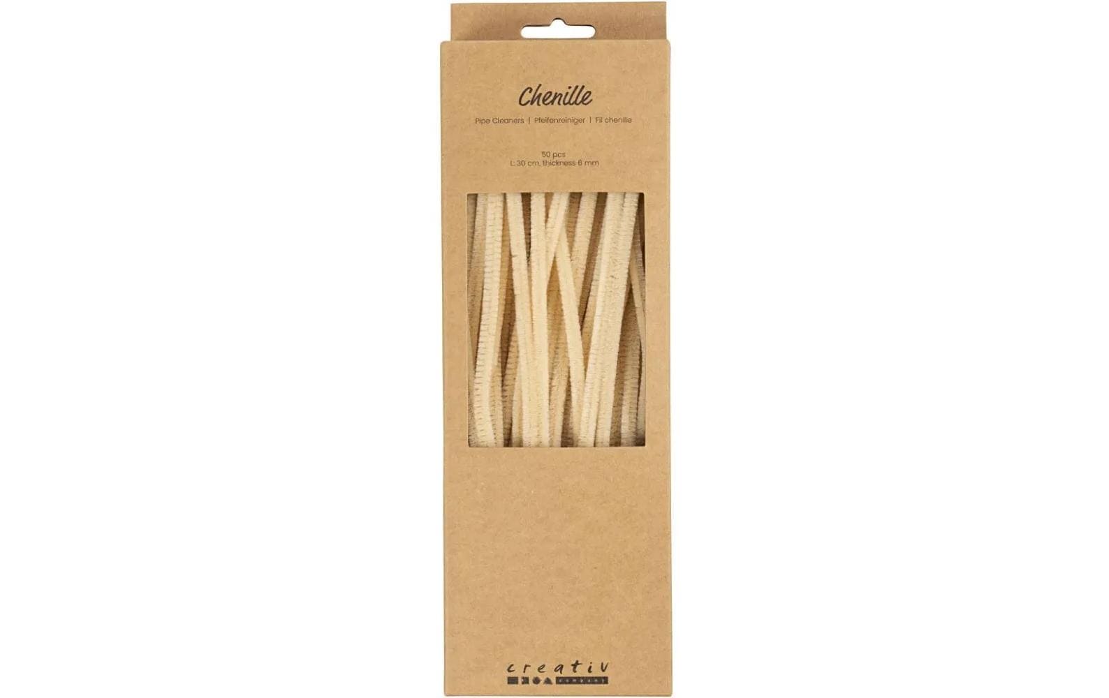 Creativ Company Chenilledraht 6 mm 50 Stück, Beige