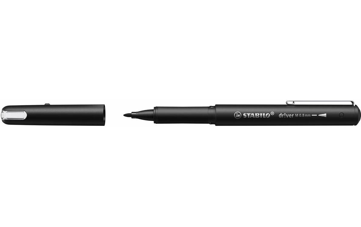 Stabilo driver Fineliner 0.8mm schwarz Faltschachtel à 5 Stück