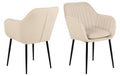 AC Design Esszimmerstuhl Emilia 2 Stahl, 57x61x83 (WXDxH), Beige