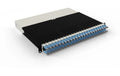 Patchbox One Cat.6A, 19" 365mm, STP Blau inkl. 24 Kassetten mit 0.8m Slimpatchkabel