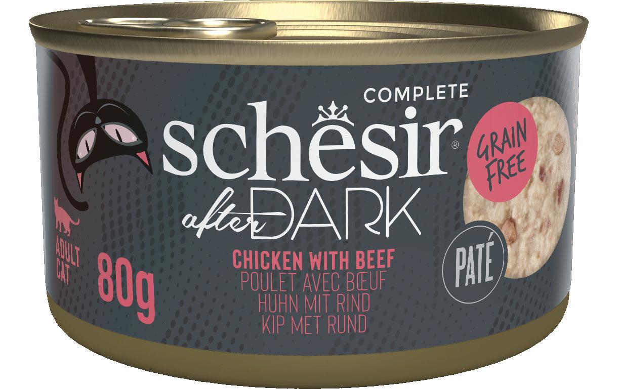 Schesir after Dark Complete Paté 80 g Huhn mit Rind