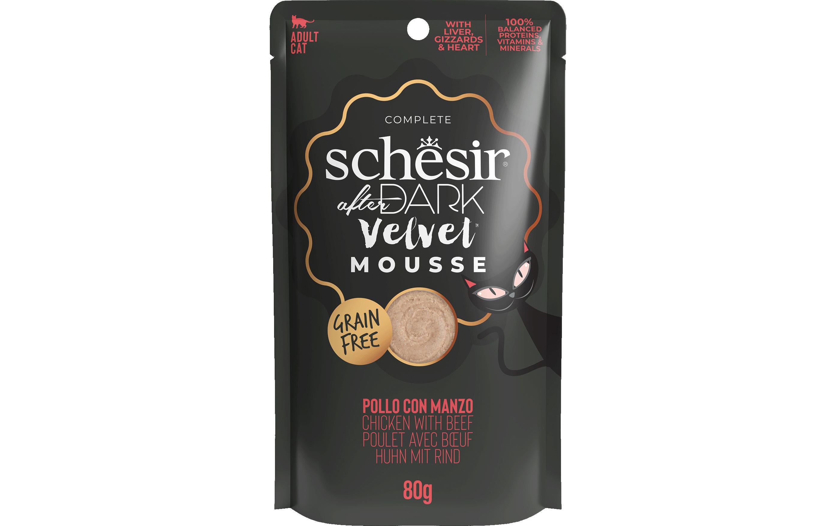 Schesir after Dark Velvet Mousse 80g Huhn mit Rind