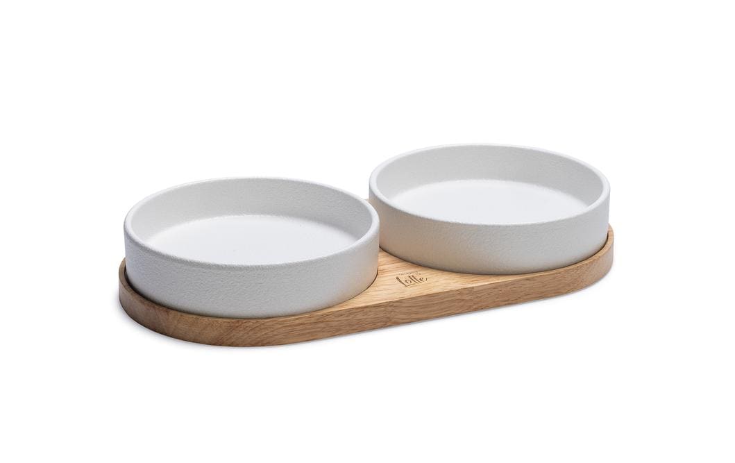 Designed by Lotte Kera Dinnerset Katze Lojs 34×17,3×5,5 cm, weiss