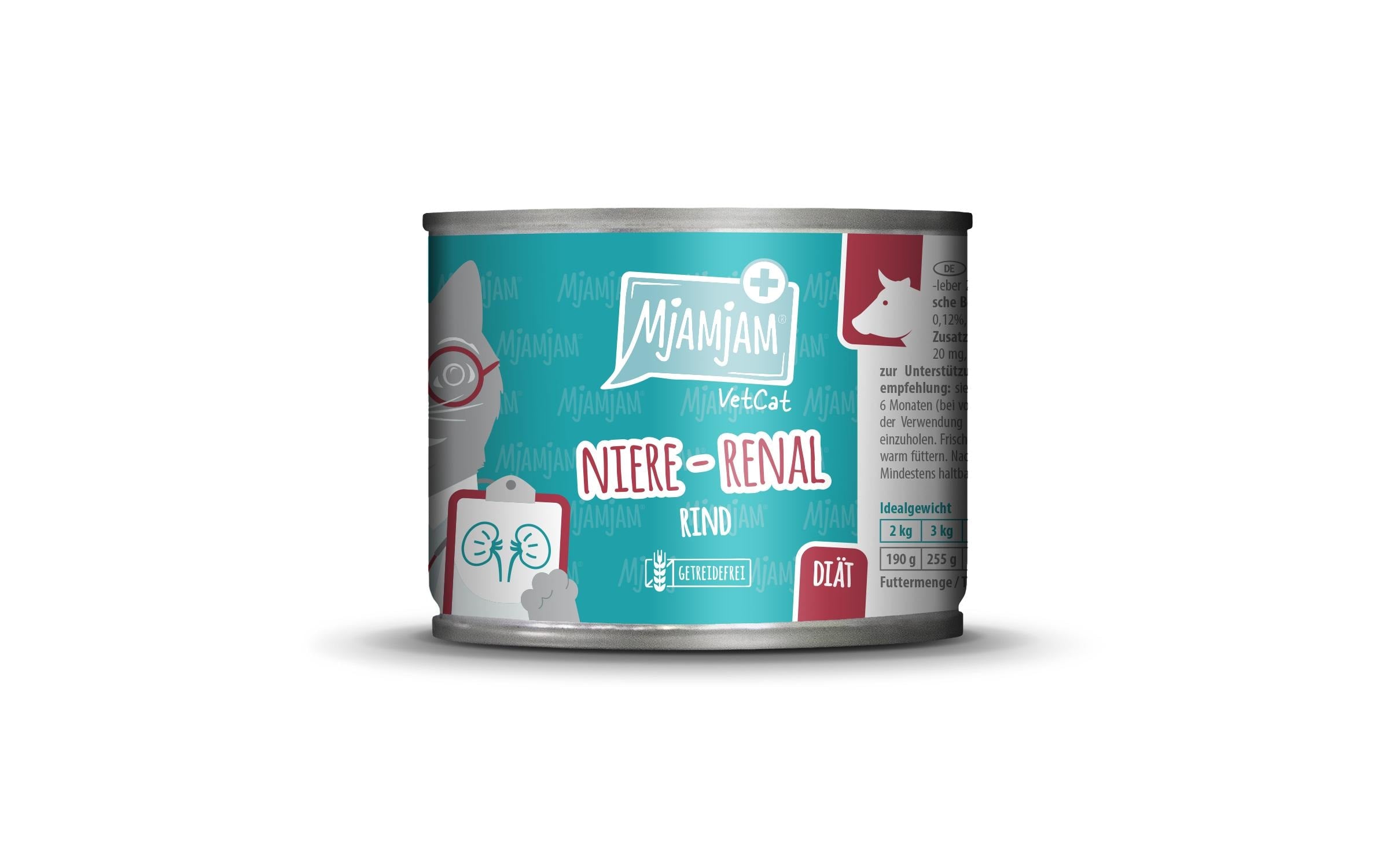 Mjamjam VetCat Diät 200g Niere-Renal, Rind