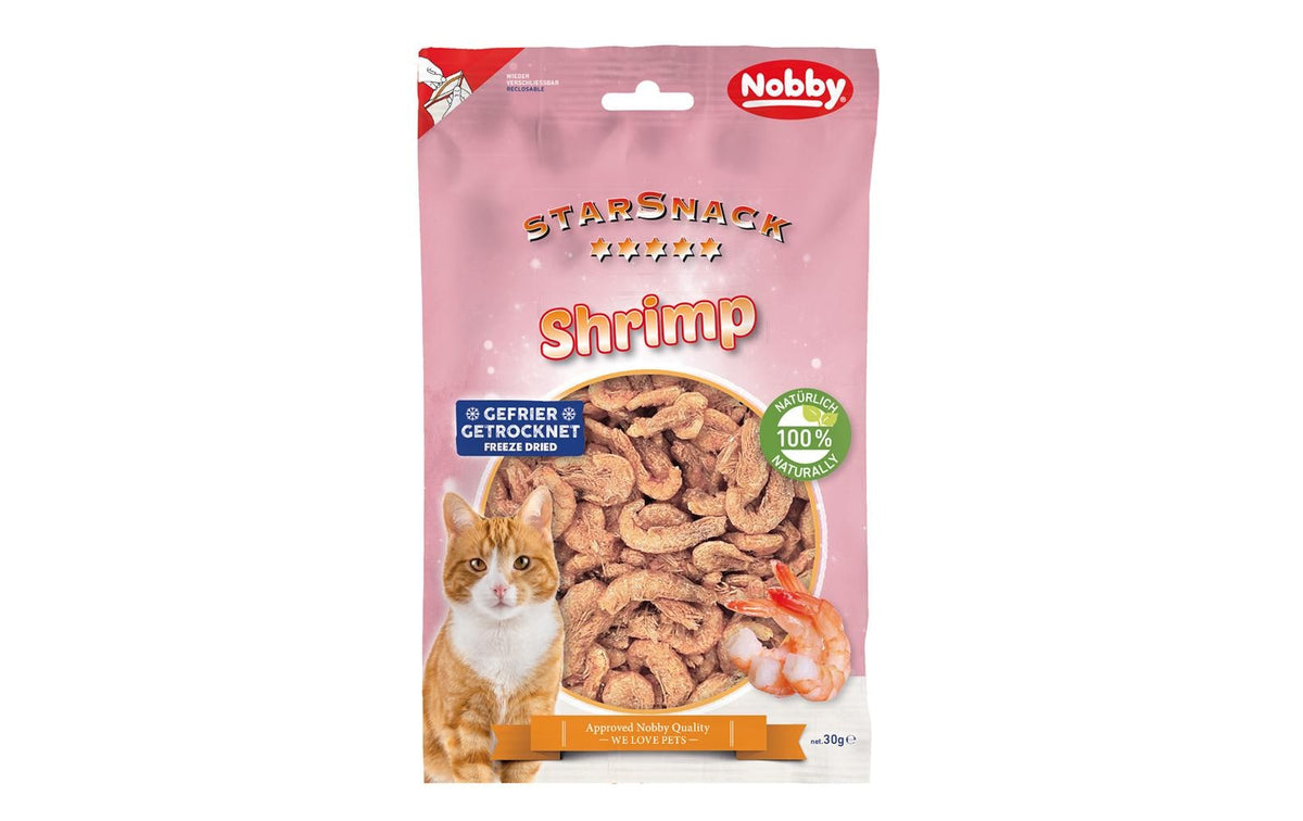 Nobby StarSnack Shrimp 30g Gefriergetrocknet