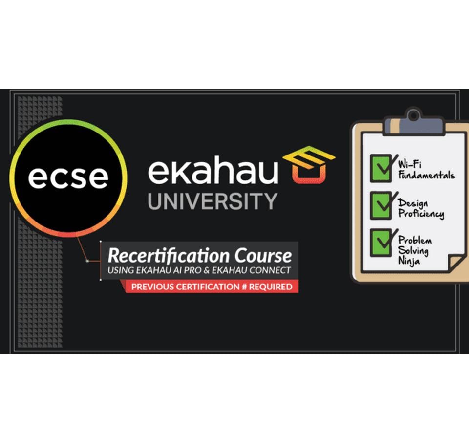 Ekahau ECSE Recertification Retake Prüfungswiederholung ECSE Rezertifizerung