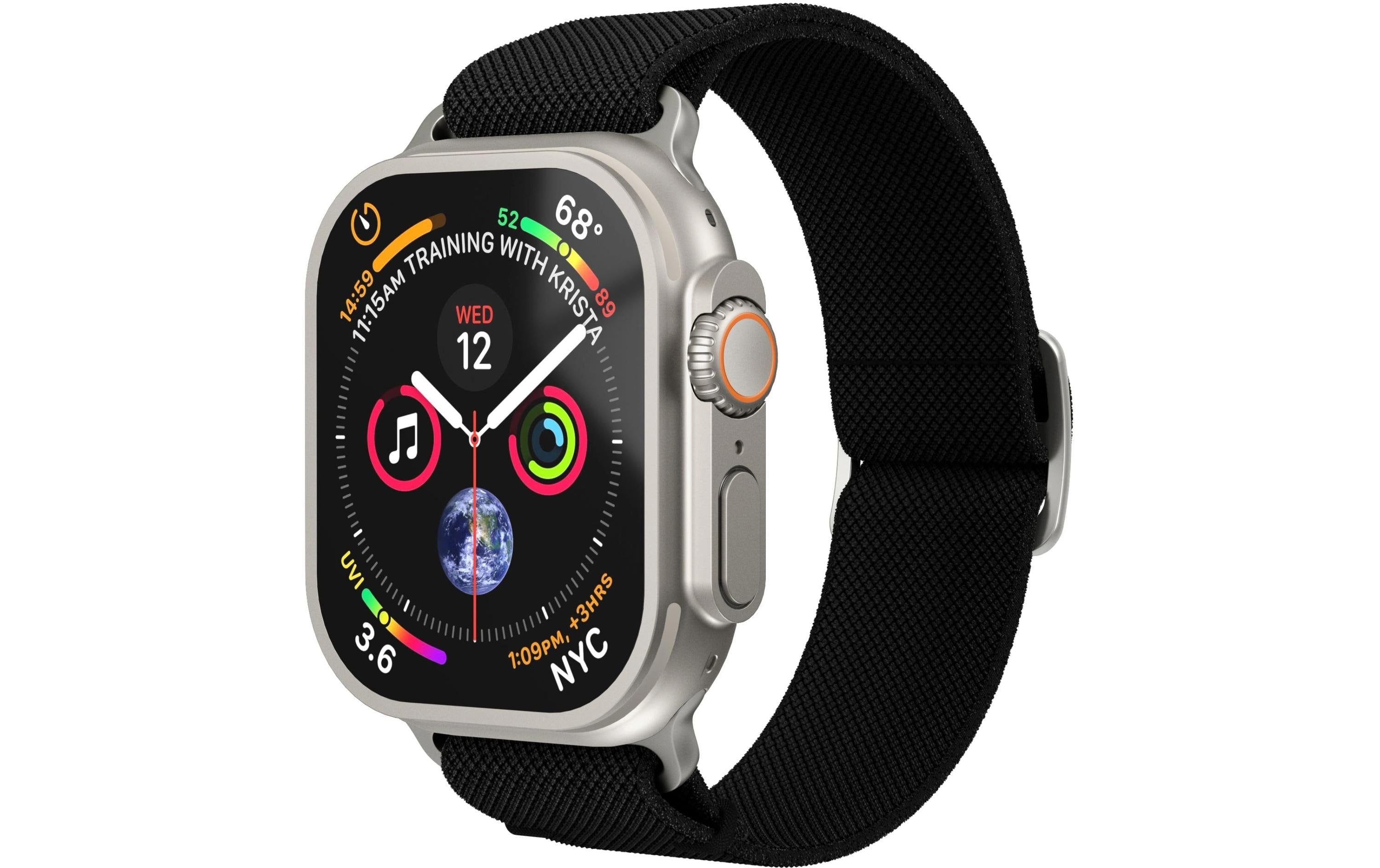 Vonmählen Classic Nylon Loop, Black Apple Watch 40/41/42mm