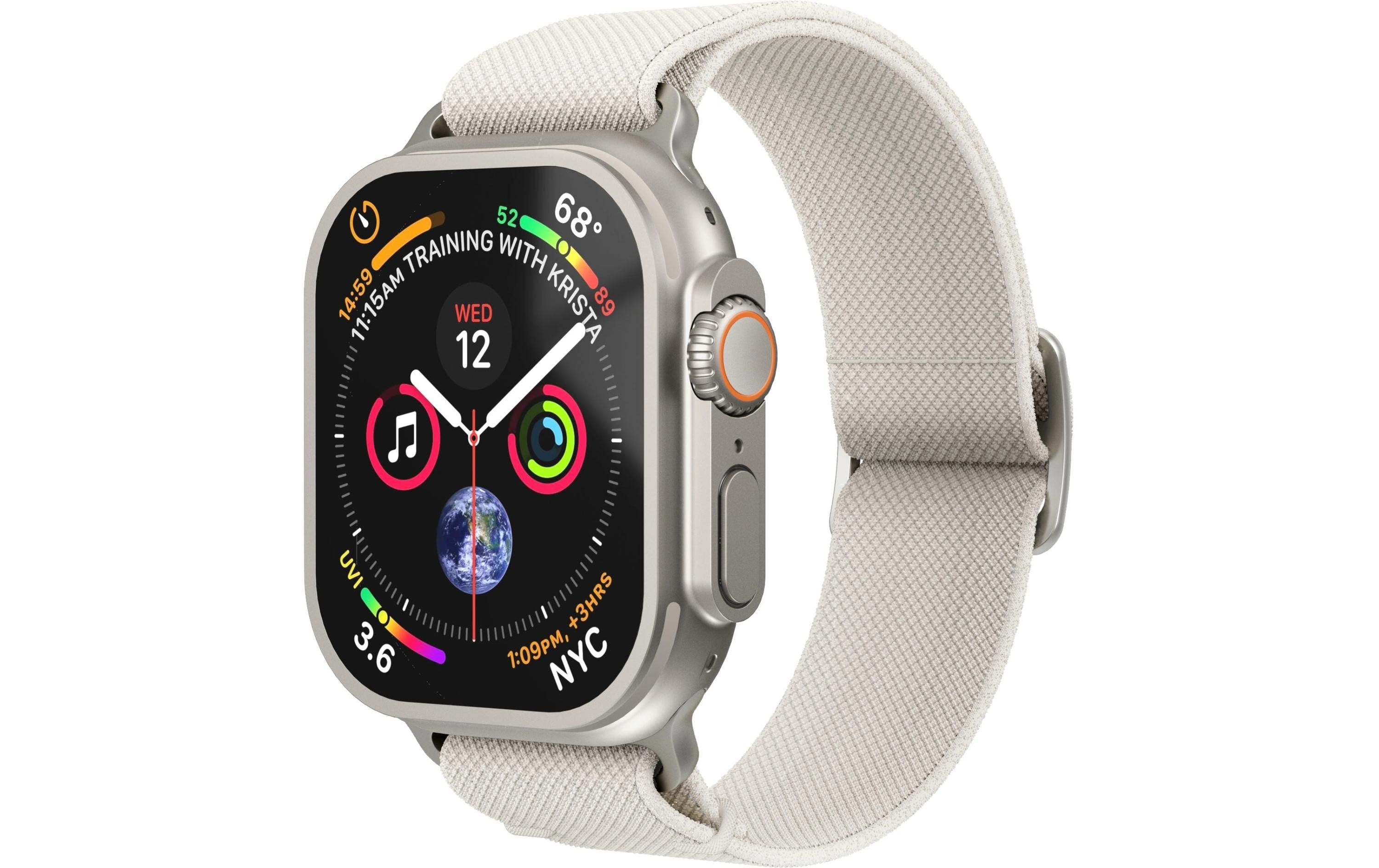 Vonmählen Classic Nylon Loop, Cream Apple Watch 44/45/46/49mm
