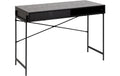 AC Design Bürotisch Angus schwarz 110x50x75 cm (LxBxH) Esche