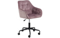 AC Design Bürostuhl Brooke rose mit Bremsrollen