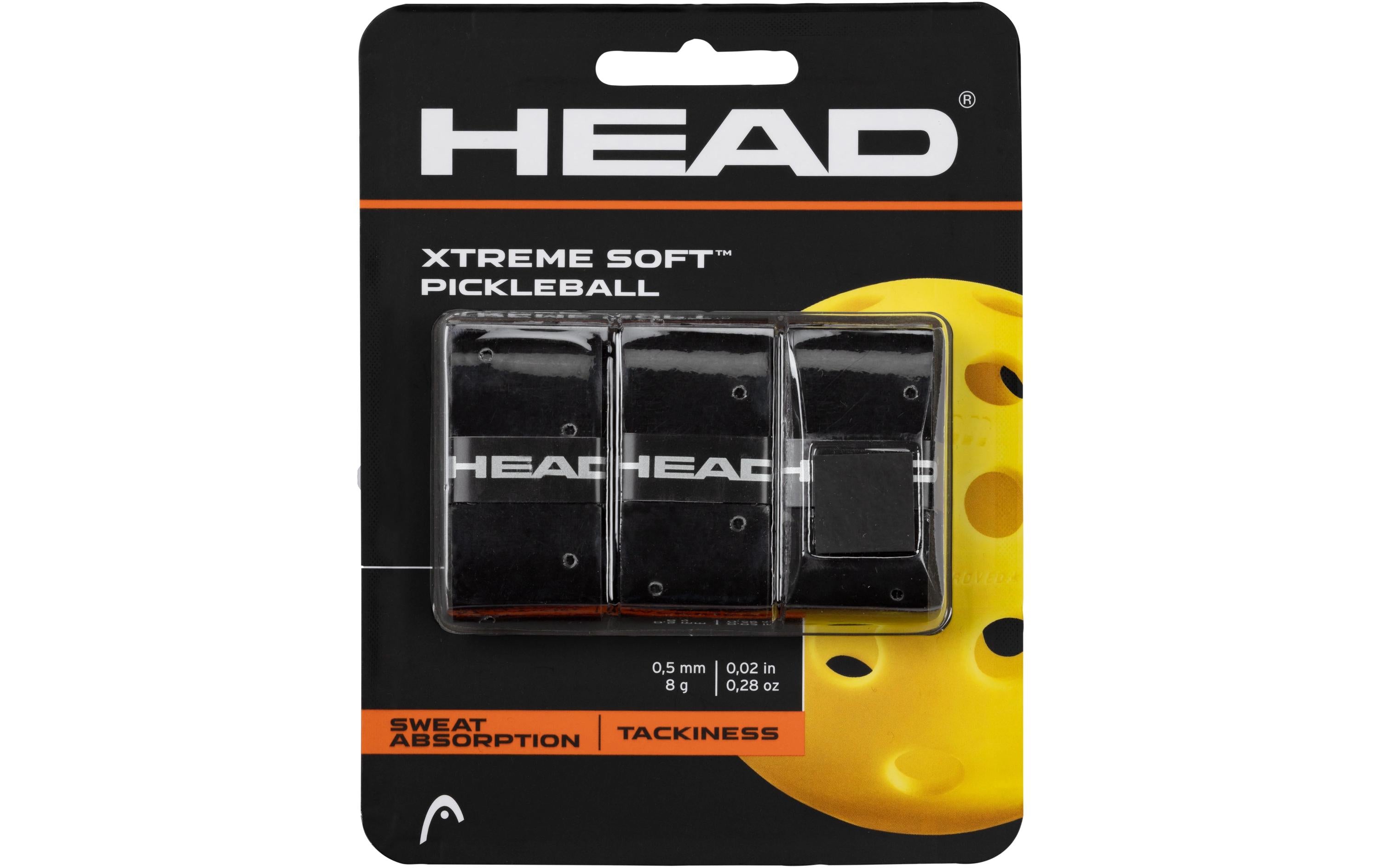 HEAD Pickleball Grip XtremeSoft 3er-Pack black