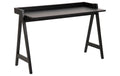 AC Design Bürotisch Miso schwarz 126x51x80 (LxBxH) Eiche matt