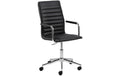 AC Design Bürostuhl Winslow schwarz chrome mit Armlehnen und Bremsrollen