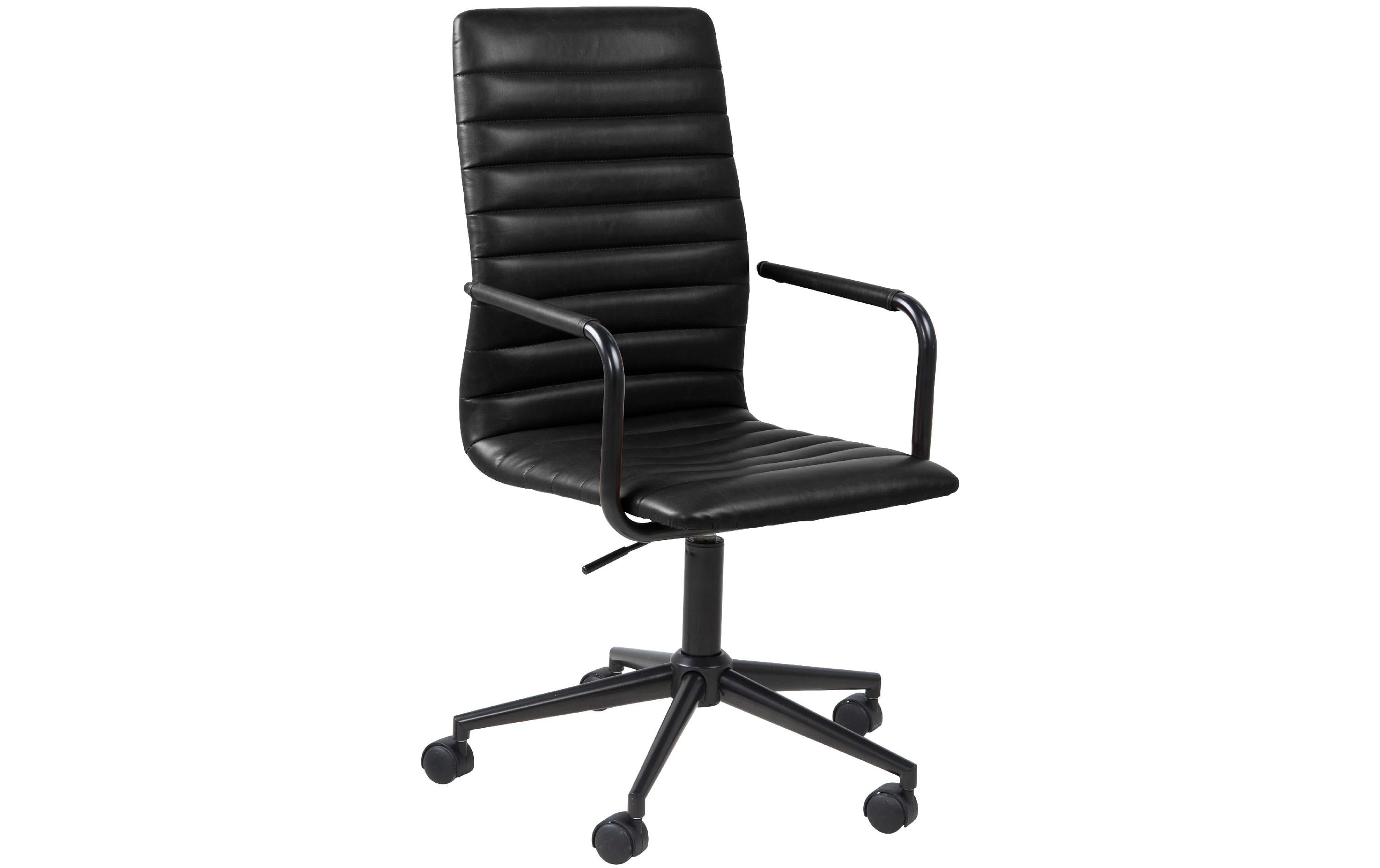 AC Design Bürostuhl Winslow schwarz mit Armlehnen und Bremsrollen