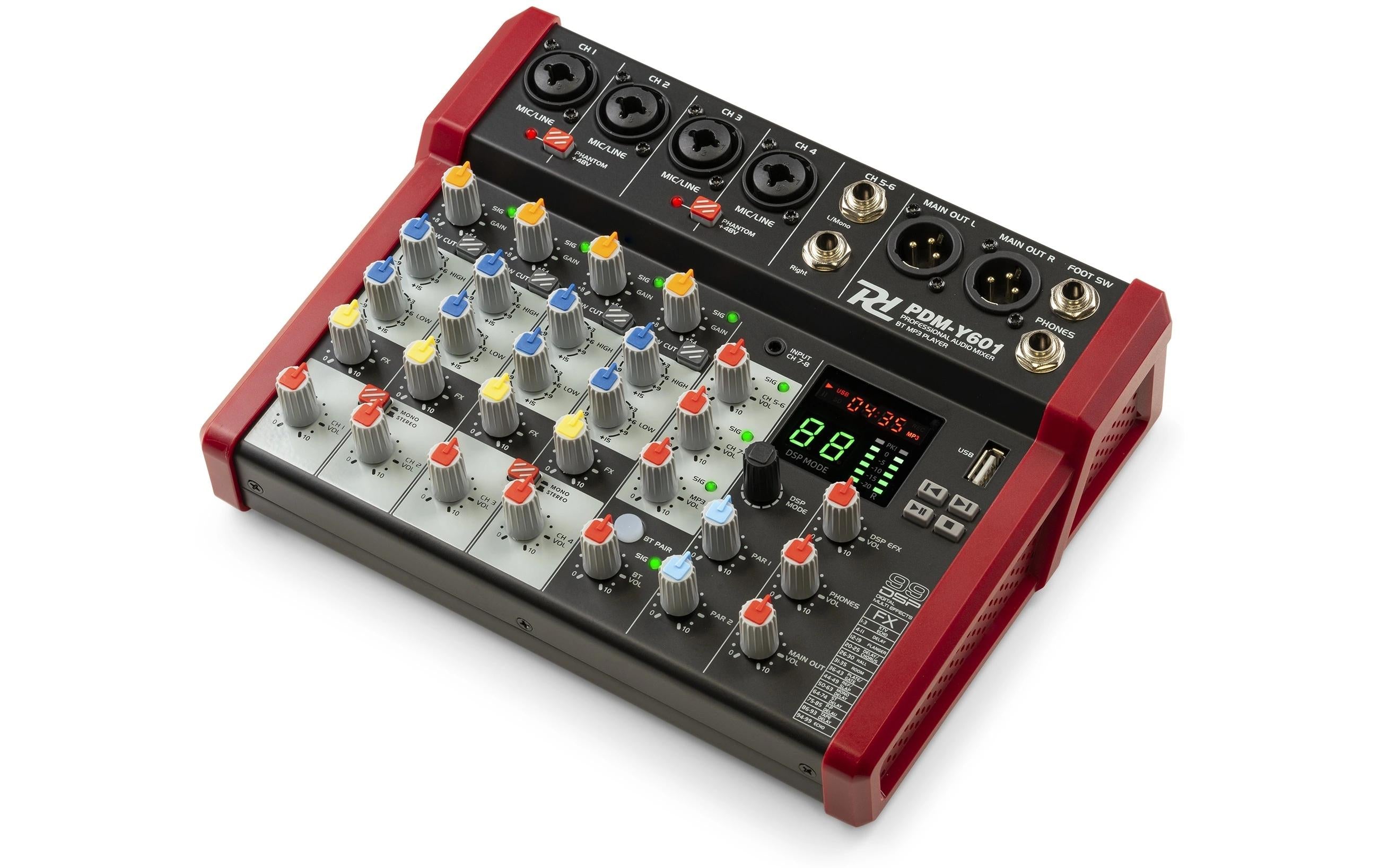 Power Dynamics PDM-Y601 6-Kanal Mischpult MP3/BT/USB/DSP