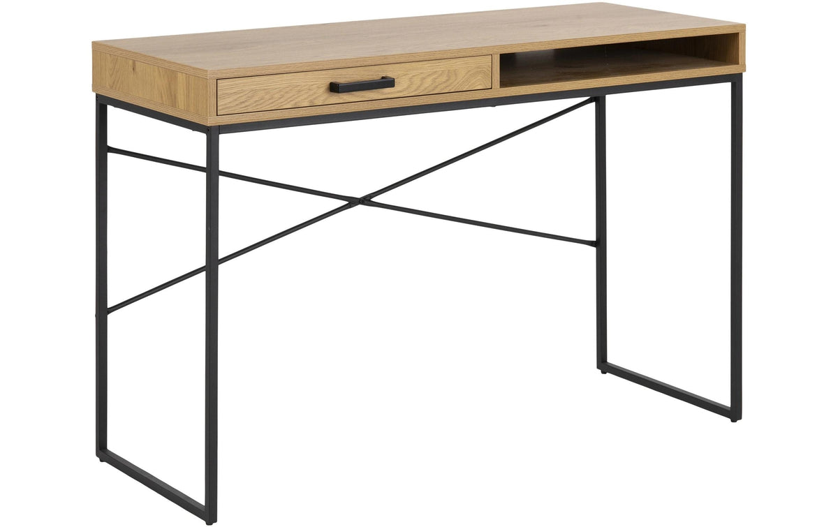 AC Design Bürotisch Seaford schwarz braun 110x45x75 cm (LxBxH) Wildeiche