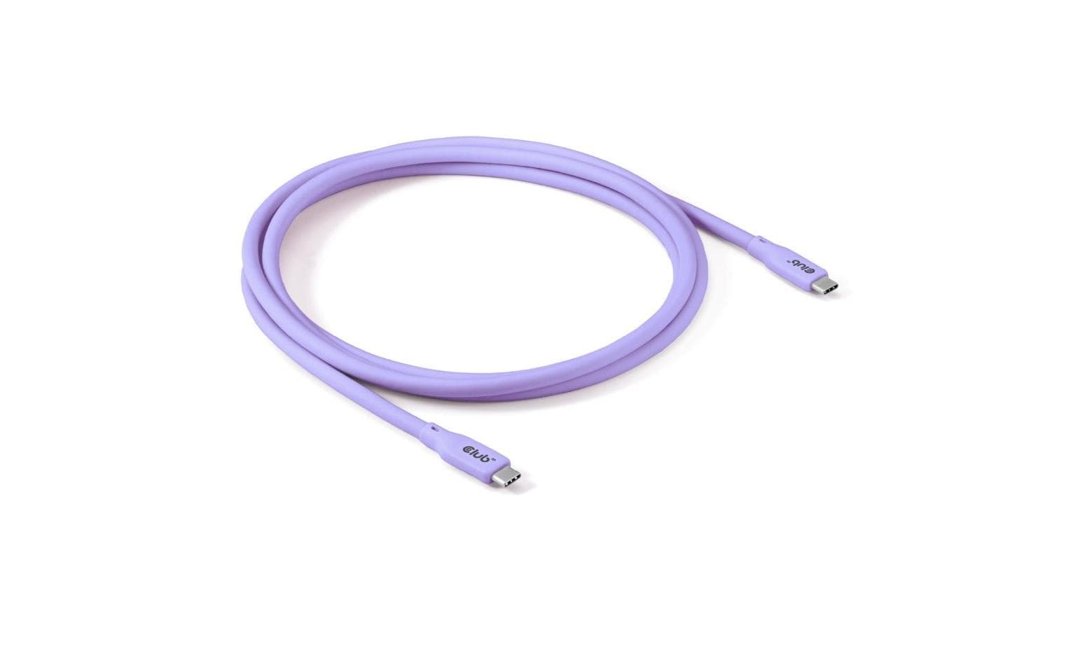 Club 3D, USB Lifestyle USB-C Kabel PD 240W,20Gbps 2m lila