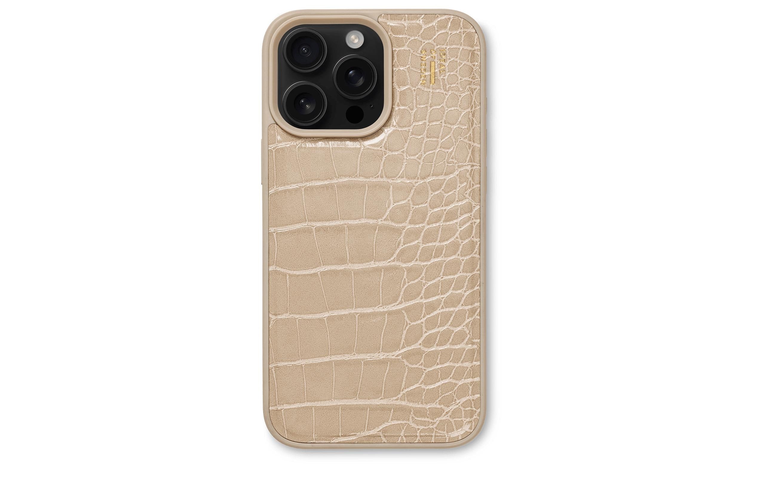 Ideal Cover VeganLeather Beige iPhone 16 Pro Max