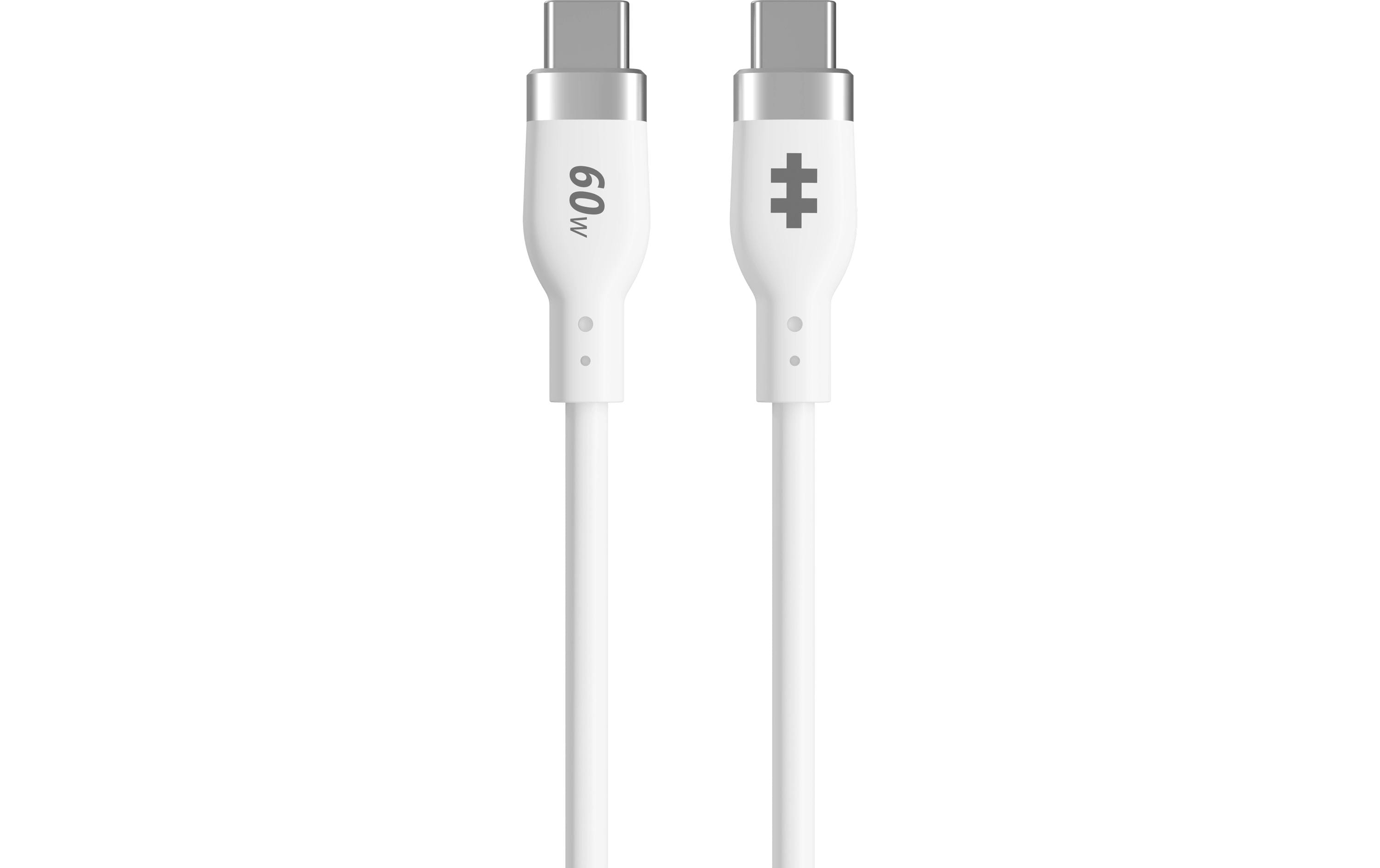 Hyper® 1.5m Silicone USB-C to USB-C 60W weiss